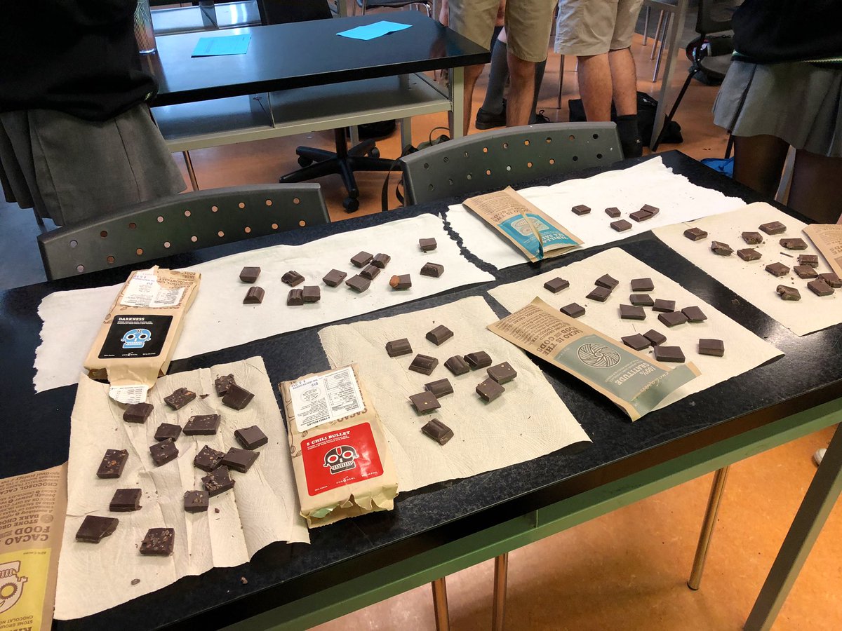 senoritacyork's tweet photo. Mi día favorito del año - el Día Internacional del Chocolate❣️🍫Gracias a @ChocoSolTraders por producir el alimento de los dioses aquí en Toronto! #yorklearns https://t.co/1s6wTlXH7z
