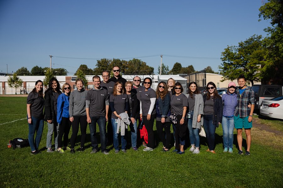BlueprintMeds's tweet photo. Thoughtfulness: today, the #BlueCrew participated in community service activities at a school, hospital and more thanks to @BostonCares Proud to give back to our local communities! #CoreValuesWeek https://t.co/M8tkhs1dhk