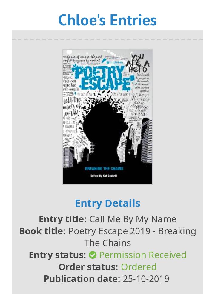 JDonnelly1984's tweet photo. Chloe entered Poetry Escape outside of school in her free time with @YoungWritersCW today she found out she is being published for a 2nd time in the new book can't wait to see it in print #proudmum #poetry @StPetersUK @OfficialJWMag @janekerrwrites @tompalmerauthor @MCBFestival https://t.co/5bYYWpihT0