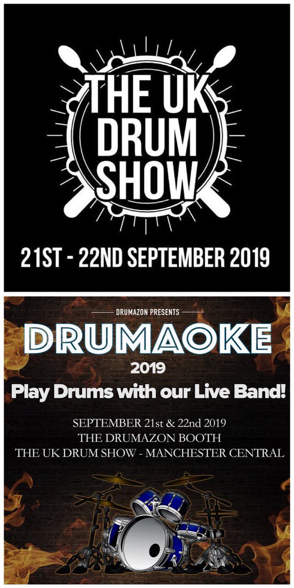 EXCITING NEWS  found out I’m off to the #ukdrumshow next week as an early bday pressie! Gonna meet people who have supported me and liked my vids @CodeDrumHeads @hardcase_drums @ToneAlly, Chris Coleman’s clinic ... AND I’M PLAYING ON THE #DRUMAOKE STAGE!!! Come and wave! 😃❤️🥁