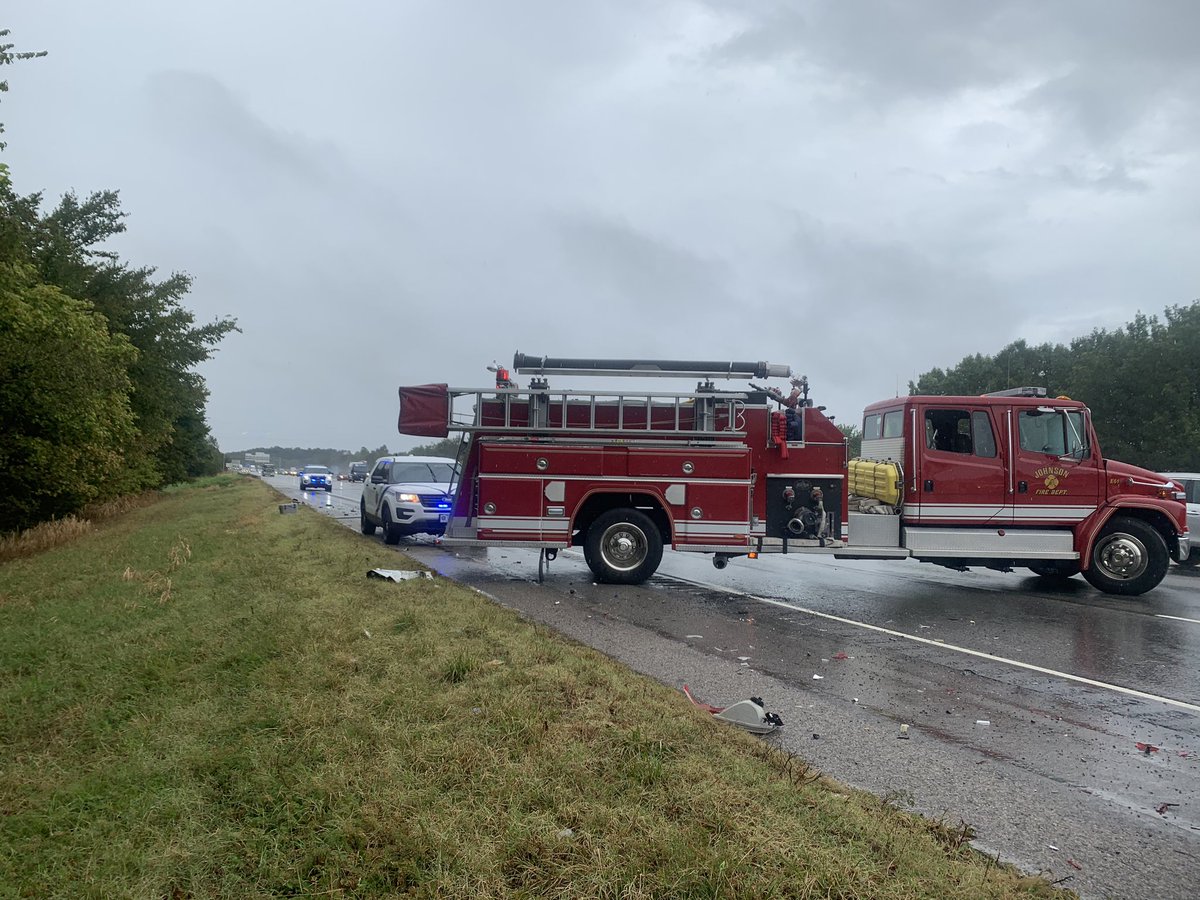 Johnson Fire Department is on scene of a multiple vehicle accident involving a tractor-trailer.  Please drive with caution.  #JFD #johnsonfiredept