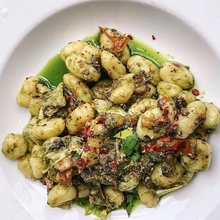 Have you tried any of our delicious vegan/vegetarian options? Our Gnocchi with veggies &amp; pesto is always a great choice! Come try it today! 
📸: <a href="/veganmalory/">Malory Vegan</a>
.
.
.
#spoleto #delicious #vegan #vegetarian #tasty #veggie #health #healthy #fit #fitness #yum #yummy #food #gnocchi