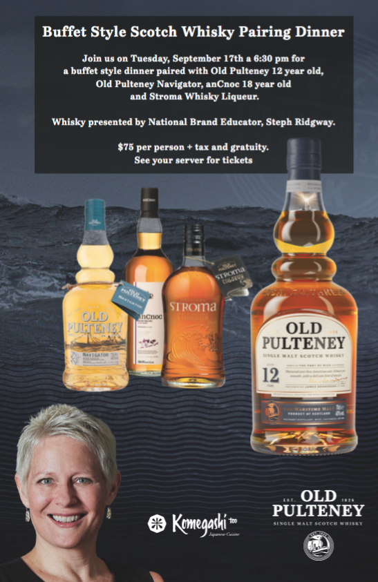 KomegashiToo's tweet photo. Finally! Whisky Tasting! 

Reserve your seat by call 201.533.8888. Seats are limited!

See you there! https://t.co/UbBkAKNPd9