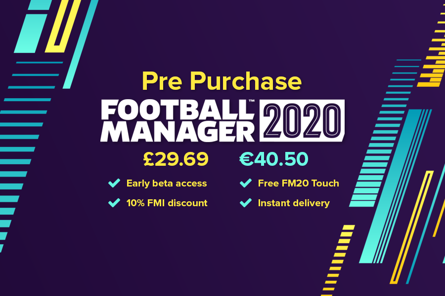 fminside's tweet image. Pre Purchase Football Manager 2020 through FMInside and receive 'early signing' bonuses:
✅ 20% discount (£29.99 / €40.50)
✅Early BETA access
✅Free FM20 Touch (£19.25 / €27.99)
✅Play on release day
Visit: buff.ly/2L2o0Bv