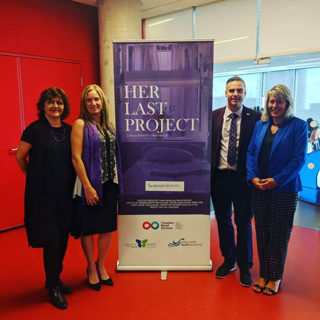 amberappleby3's tweet photo. A great reception prior to the big debut of #herlastproject at #fin thanks for joining us in celebrating this accomplishment ⁦@thefilmfest⁩ @CanadasLifeline⁩ ⁦@IDProdyeg ⁦@nshealth⁩ Congrats to all. https://t.co/A3cBCwqI1g