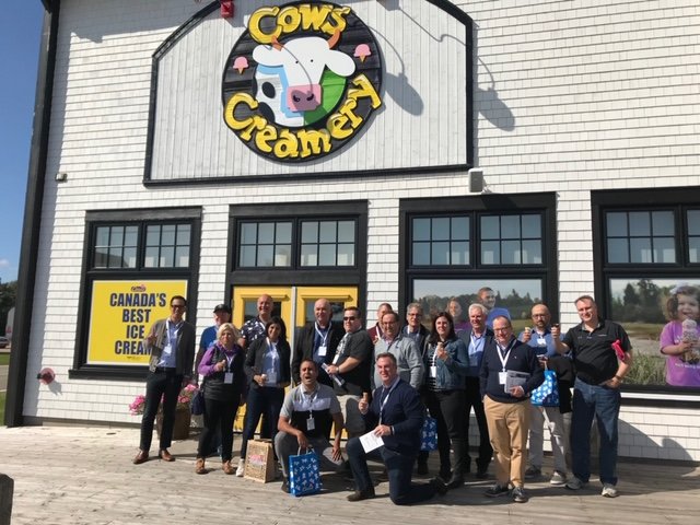 So happy we got to spend time with <a href="/COWSICECREAM/">COWS</a> and learn about the impact that they are making on the community. Thank you for sharing your story with us!
#GTAPM2019 #VibrantCommunities #VibrantPEI