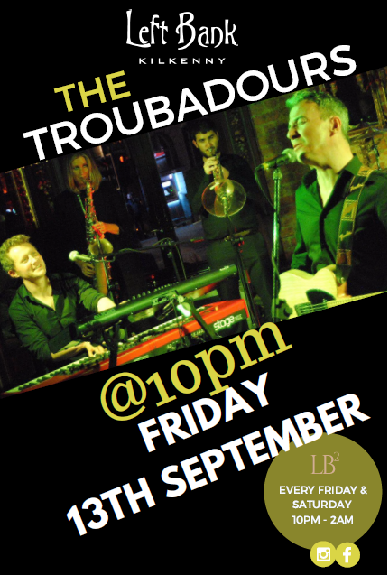 Tonight's (free) band in the Main Bar - followed by late bar in LB2 upstairs with live DJ till late 🤩🎤🍻
#TGIF13