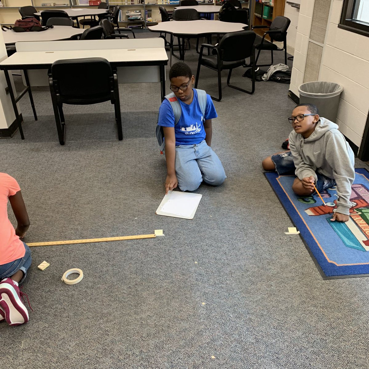 Learning how to create a graph in science with Mrs. Kuhn’s classes.