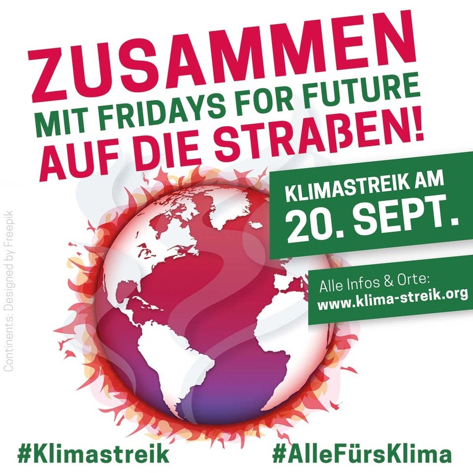 Klimakrise ist globale Herausforderung. Klimakrise ist Fluchtursache. Sitzen wir nicht alle in einem Boot?

Steht am 20. September gemeinsam ein für Klimagerechtigkeit und gegen die fortschreitende Klimazerstörung! #GlobalStrike #AlleFürsKlima