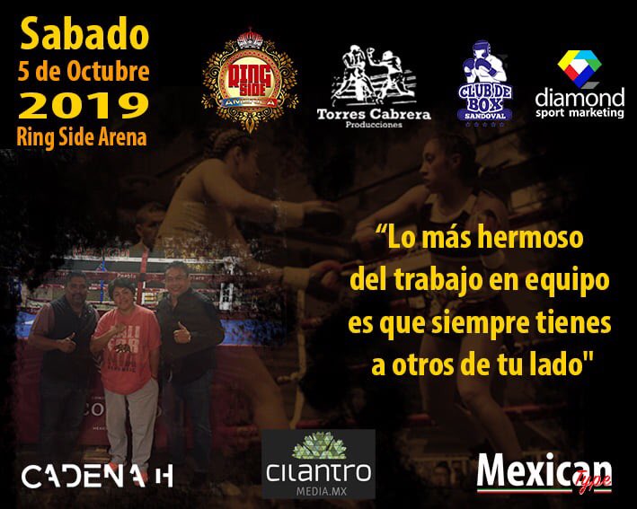 mexican_type's tweet photo. 05|Octubre|2019
Ring Side America y Torres Cabrera Producciones
Presenta:
Función de Boxeo Profesional.
Gym Sandoval, Mexican Type, Cilantro Media https://t.co/kZYbRpCea0