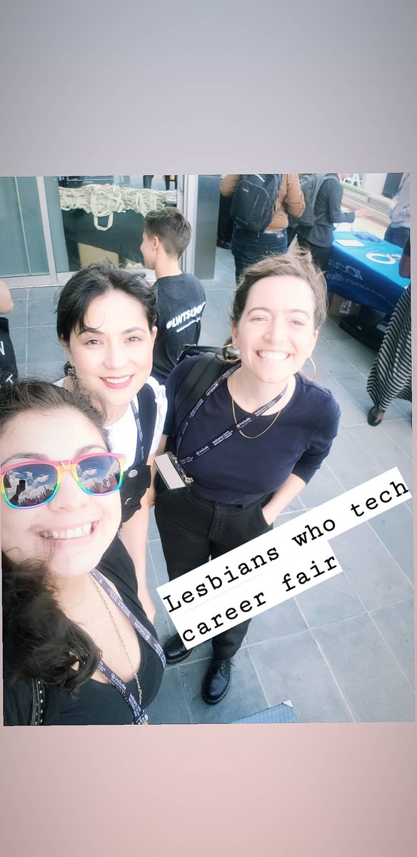 thrivensunshine's tweet photo. Great day at Lesbians Who Tech career fair @lesbiantech
#lesbianswhotech #QueerWomenCode #WomenWhoCode #freeCodeCamp #CodeNewbie #programmer #flatironschool #HireMe https://t.co/puyGY2VOr2
