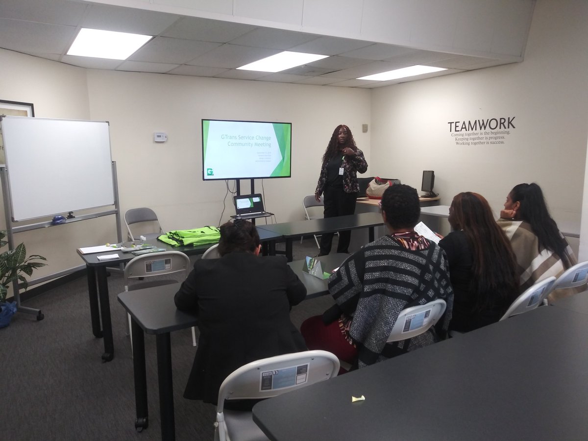 RideGTrans's tweet photo. Yesterday was a busy day for our staff. We had an informational booth at Peary Middle school's open house, presentation at Gardena One Stop, and our public hearing for the proposed service changes 2020. We are happy to serve our community!
#RideGTrans #community #ridesafe https://t.co/adqtjd7NoS