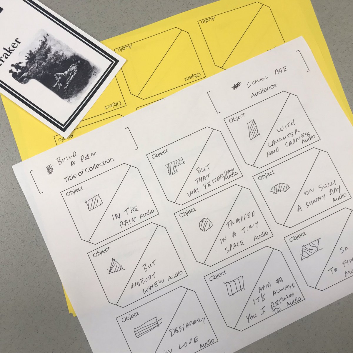 DELconference's tweet photo. .@daveowhite being @daveowhite.
(His brainstorm for a museum in a box collection.) #DEL19 @kmapesy https://t.co/7iXSLTLMnt
