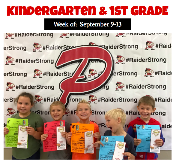 These awesome students earned the first Positive Office Referrals of the school year! Way to go everyone! #Raiderstrong