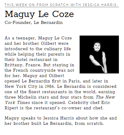 Maguy LeCoze of <a href="/LeBernardinNY/">Le Bernardin</a> shares the fascinating story behind one of the world’s finest seafood restaurants. bit.ly/1v1z4k5