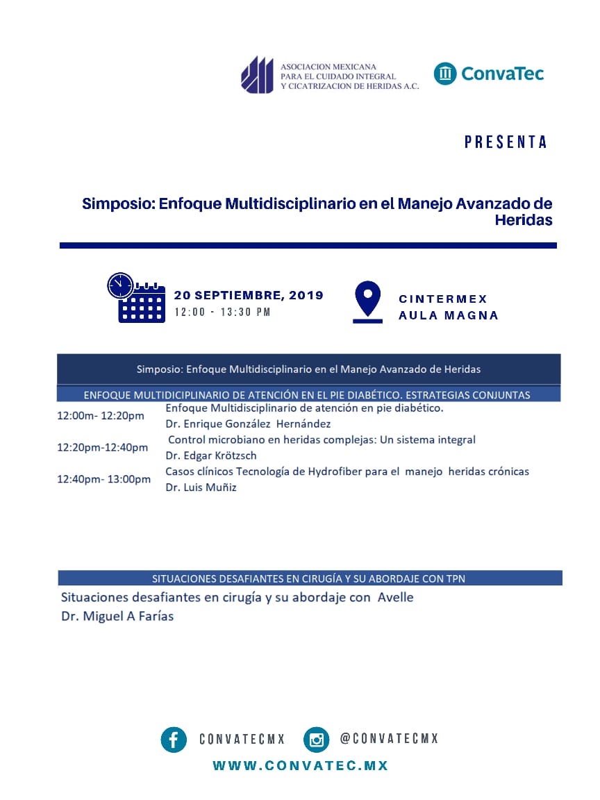 DrEnriqueGH's tweet photo. #ALAPID Enfoque Multidisciplinario de atención #diabeticfoot 200919 12:00 Aula Magna Monterrey México see you friends https://t.co/T3GUG7IeGv