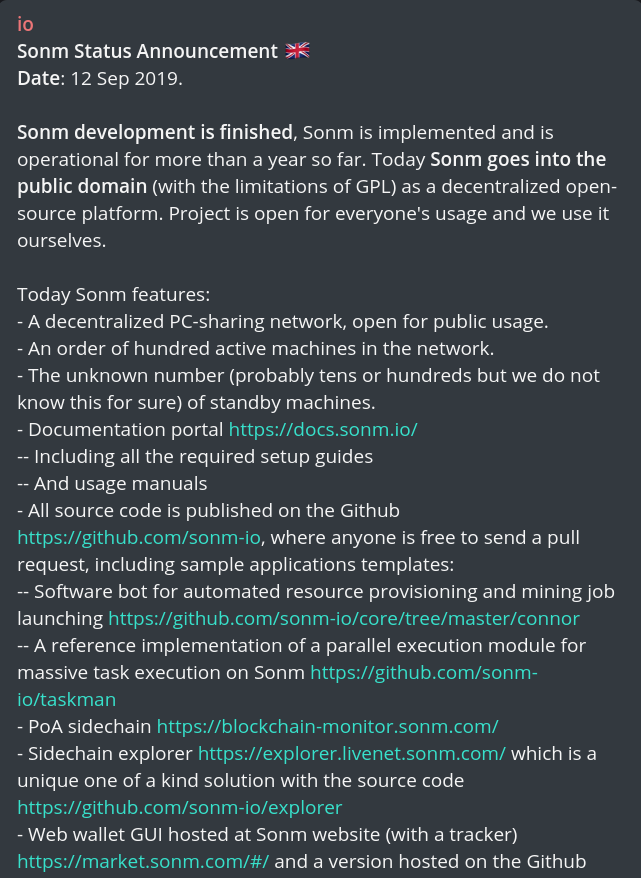 sonmsupremacy's tweet photo. #Friday13th #SONM #CEO pronounced the development discontinued effective immediately, the future of the project now "a community affair". All the team effort from now on is to be concentrated on @raysrender, a private "click Render and have a coffee" company. 🥳👏

#seriously https://t.co/FybJsc93fa