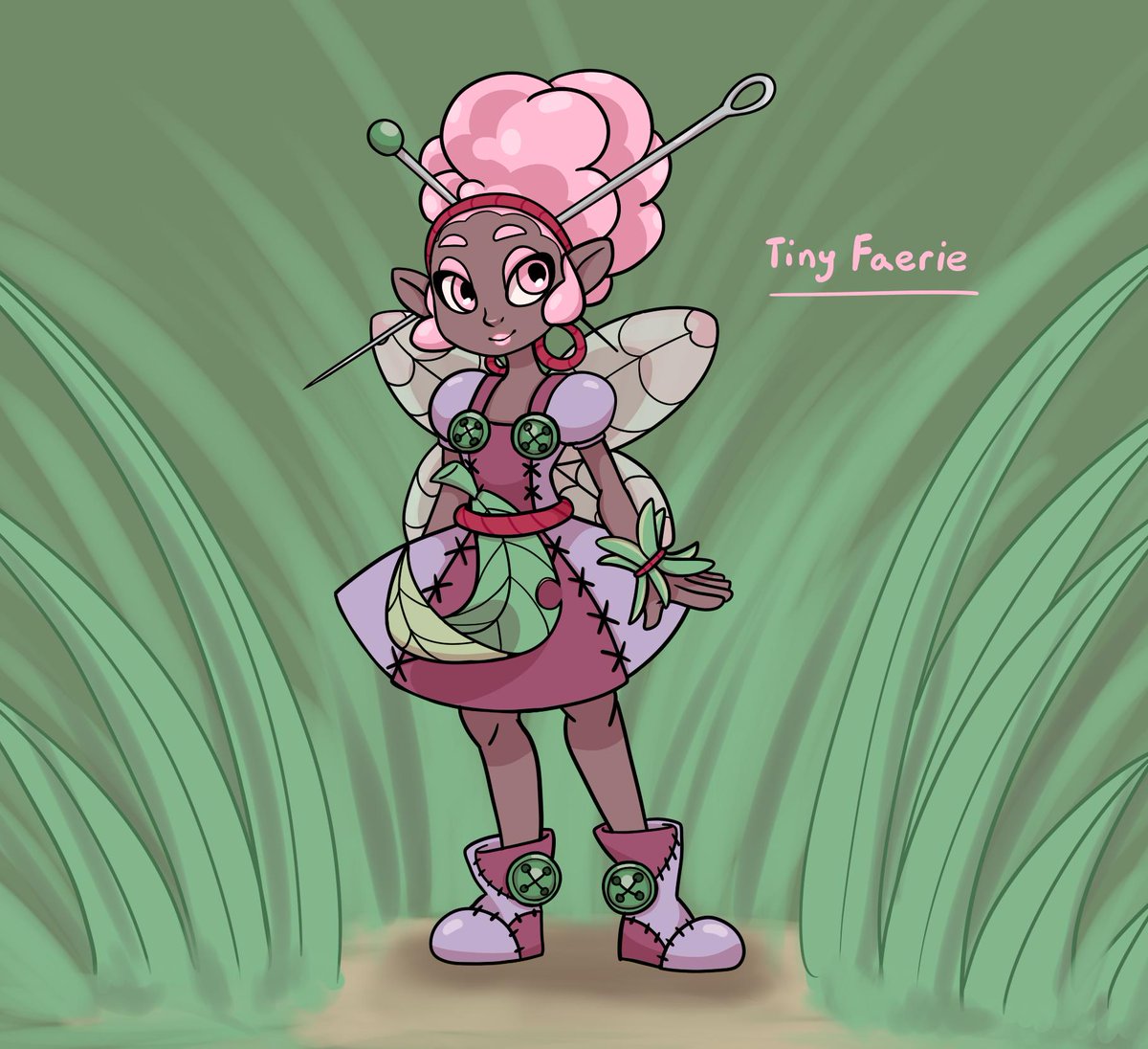 pasteldot's tweet photo. Introducing Tyna the Tiny Faerie! shes so small you would hardly notice her. shes proficient at scavenging small items for her needs and she can magically turn anyone small, but turning them back to normal is another story. @Neopets #NeoCreation19 #MyNeoFaerie https://t.co/1Hinw5kq4U