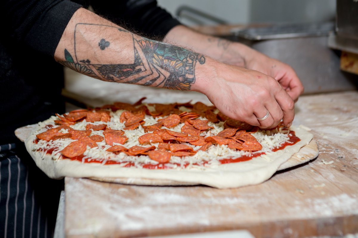 The start of one truly tasty Captain Pepperoni pizza 🍕