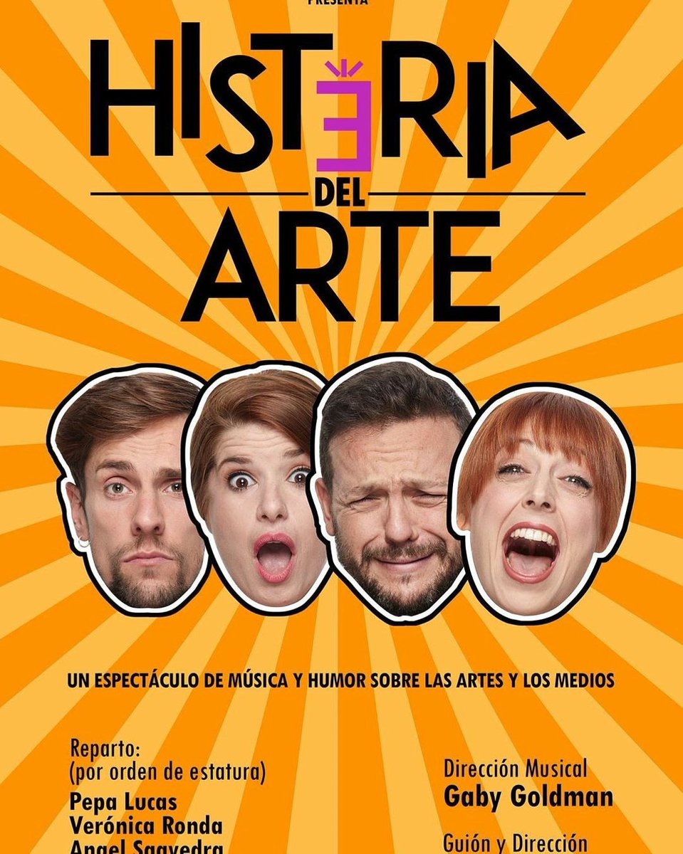 showsarg2024's tweet photo. ESPAÑA : Lunes 14 de Octubre 2030hs en el Teatro Calderon de Madrid llega el estreno de“Histeria del Arte” 🎉🎉🎉 #zenonrecalde y @gabygoldman74 con un gran elenco.
Le deseamos mucha merde a nuestro querido maestro Gaby Goldman
🎭❤️ #teatro #musicaltheatre #comedia https://t.co/MEyvXwkk9Q