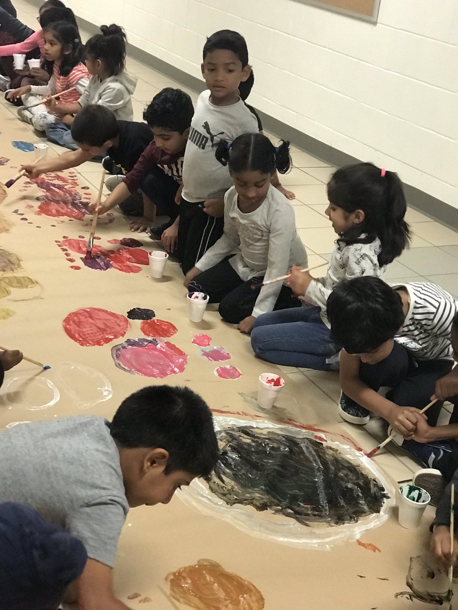 ourgrade1class's tweet photo. Celebrating DOT DAY with our first collaborative masterpiece! @mllemegannety @castleoaksps https://t.co/XilXnw5and