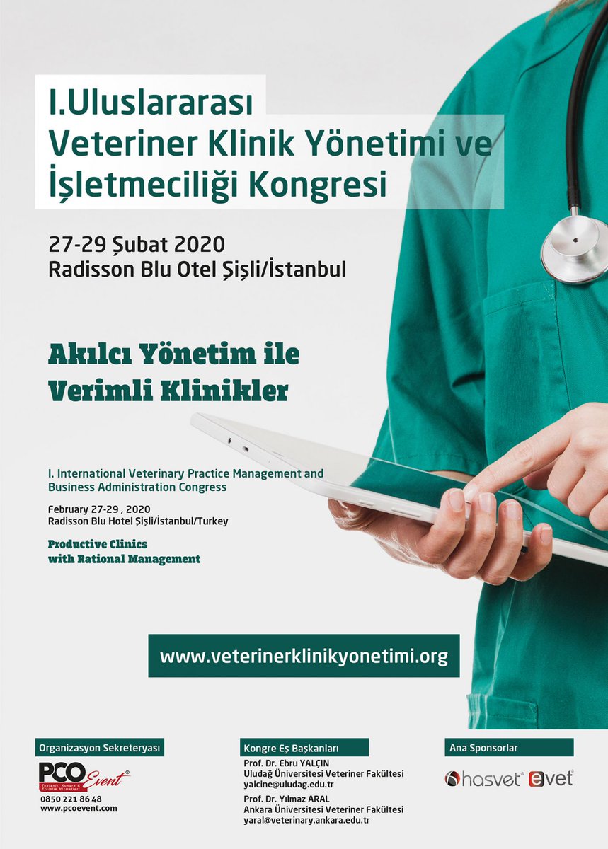 Veteriner Hekimliği alanında ülkemizde bir ilk daha gerçekleşiyor! Eksikliğini en çok hissettiğimiz alanlardan biri olan Veteriner İşletme Yönetimi 2020'de yapacağımız kongremizle birlikte ülkemizde ses getirmeye hazırlanıyor. Siz de şimdiden kayıt olun #veterinerklinikyonetimi