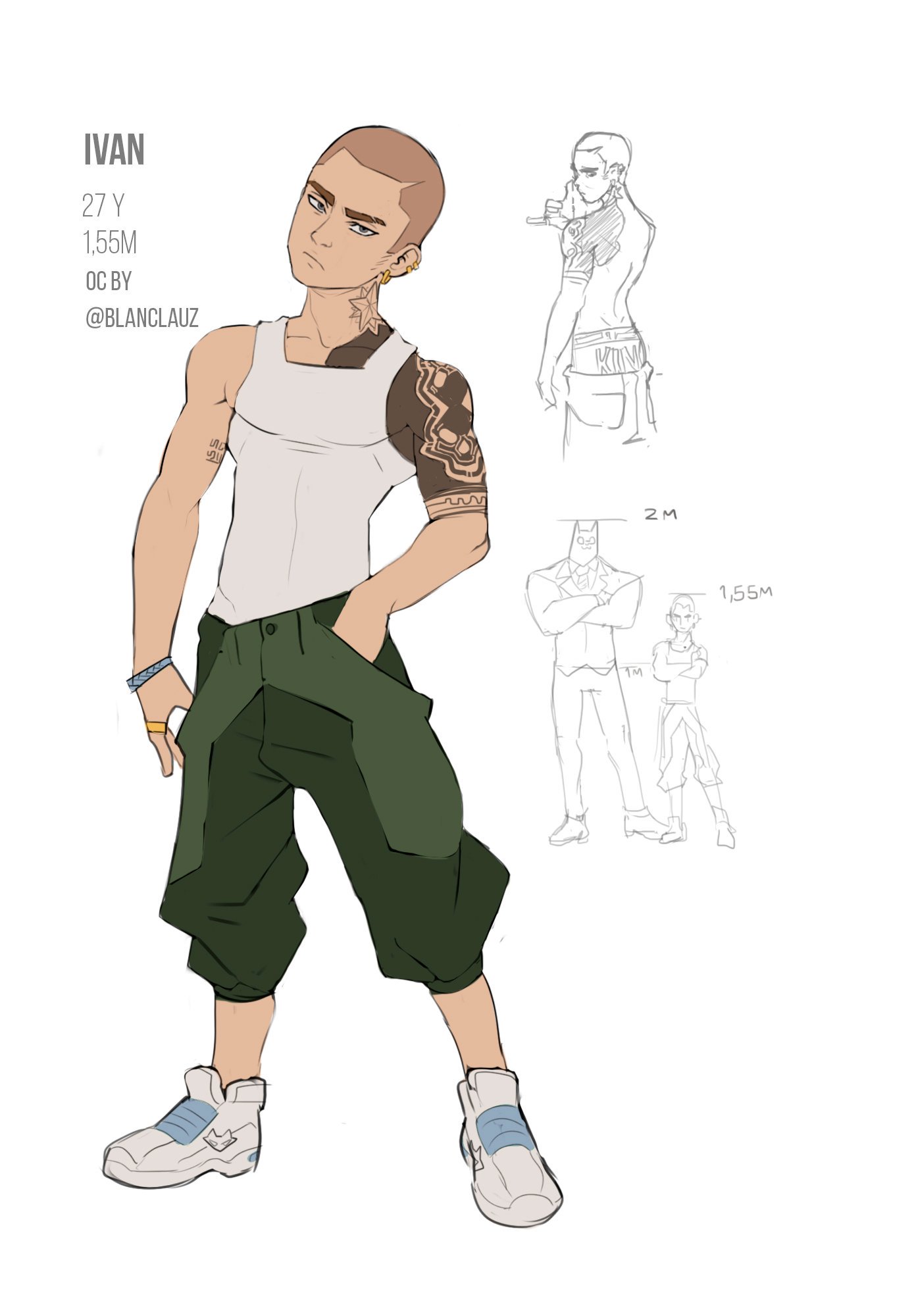 BlancLauz 🔞 on X: thank you so much for the 12K!! ❤️❤️ I created a new  male OC: Ivan, I'm still developing more of his personality, he's a  tsundere-like dude, who easily