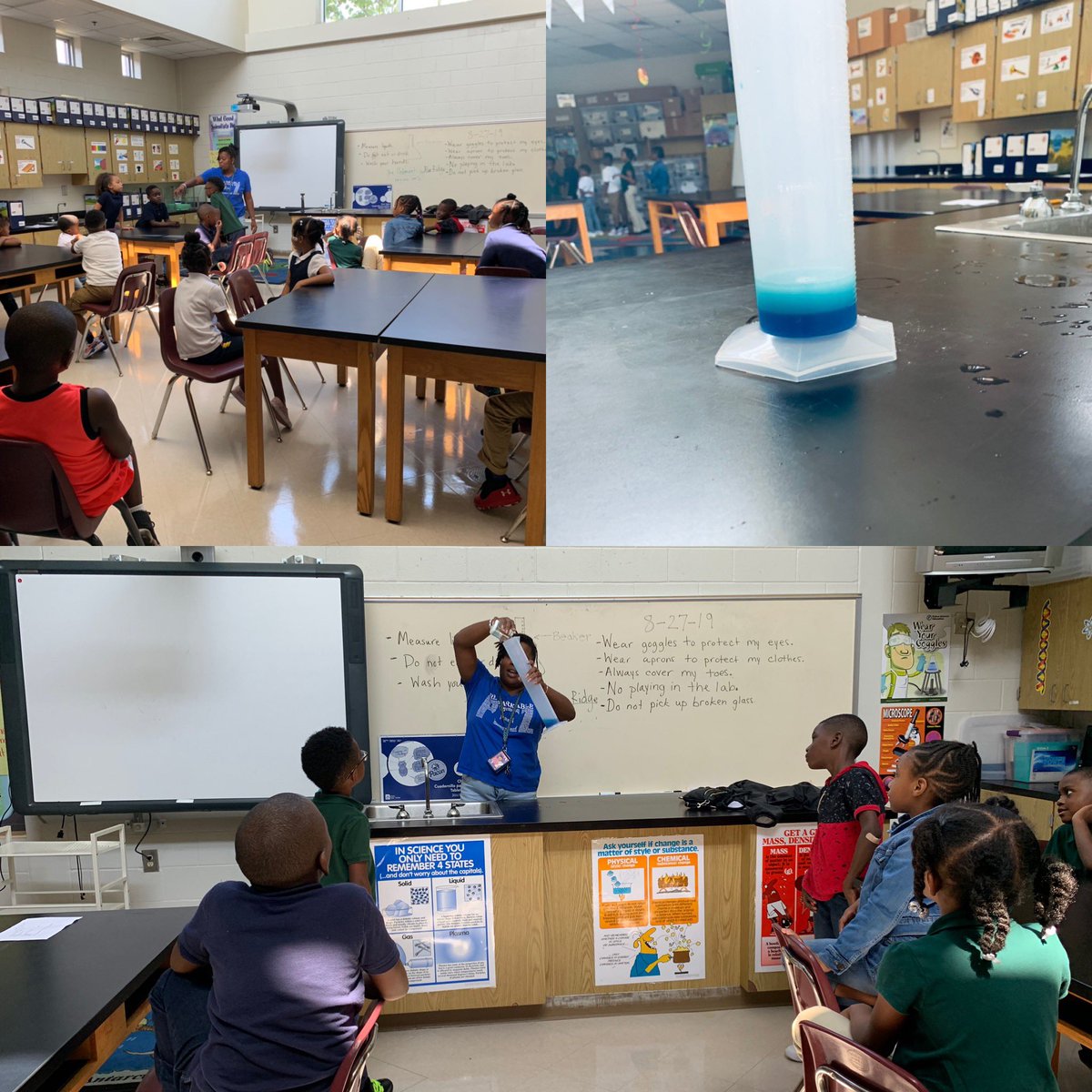 DreammakerT's tweet photo. Fun in the science lab @APSDeerwood with second grade! I love to see them excited about learning! #thevillage #2ndgraderocks https://t.co/NIwf98juyl