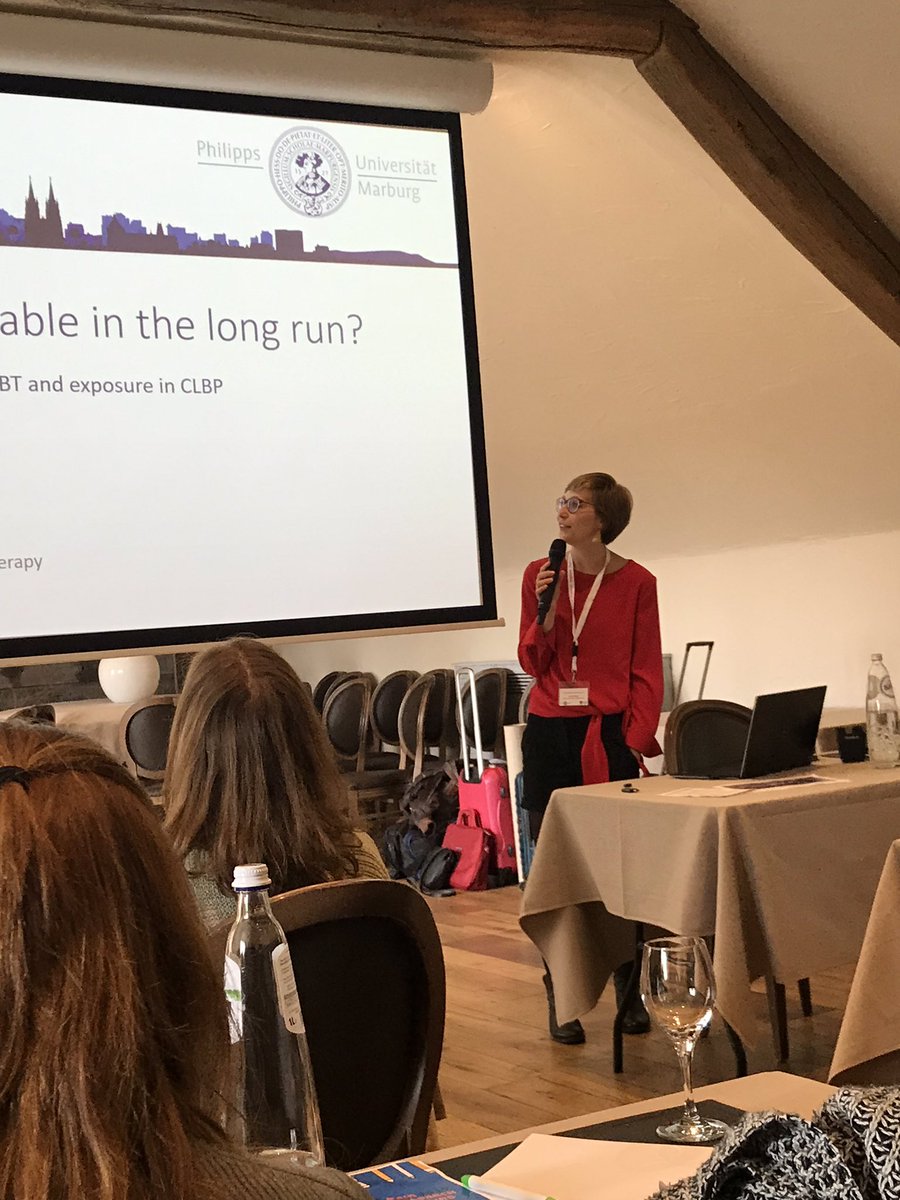 glombiewski's tweet photo. #PRM2019: Jenny Riecke presented a long-term follow-up of our Exposure RCT, showing stable treatment effects after 6 years! #pain #exposureinpain https://t.co/dj7UbgxLNw