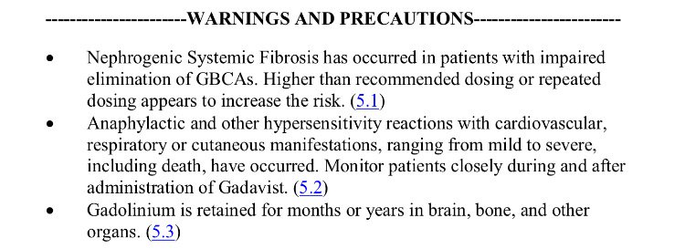 Gadavist Dosing Chart