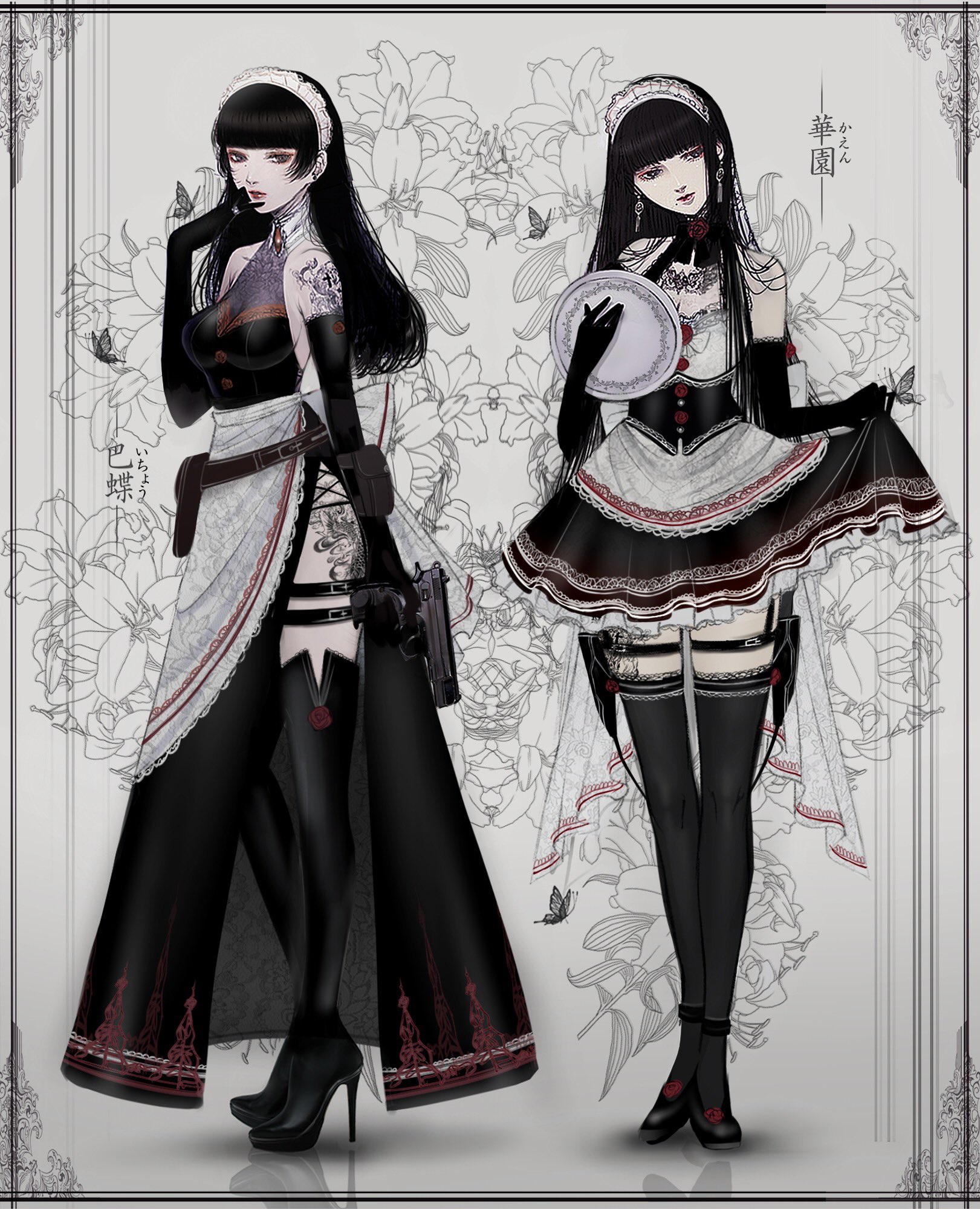 皐月 恵 黒髪ぱっつん刺青入りの武装メイドさん 皐月 恵 黒髪ぱっつん刺青入りの武装メイドさん