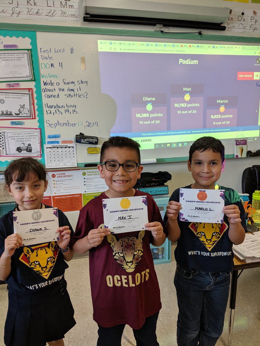 Ocelotscode's tweet image. Disco-Tech Thursday sessions @OES_Ocelots have taken off 🚀👩🚀 in the classrooms with @GetKahoot @Seesaw and Mrs. E MTZ. @rosemarycleal #LearningWithTech #DiscoTechThursdays
