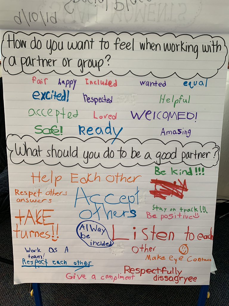 tracy_reese_pc's tweet photo. Third grade Ss came up with all of these ideas of how they want to feel when working with a partner or group! Ss are ready to collaborate and be successful doing it! @LearnwithLenzen #PCLowerSchool #PCThirdGrade #oneofthebestthings https://t.co/7pZTUGCHbx