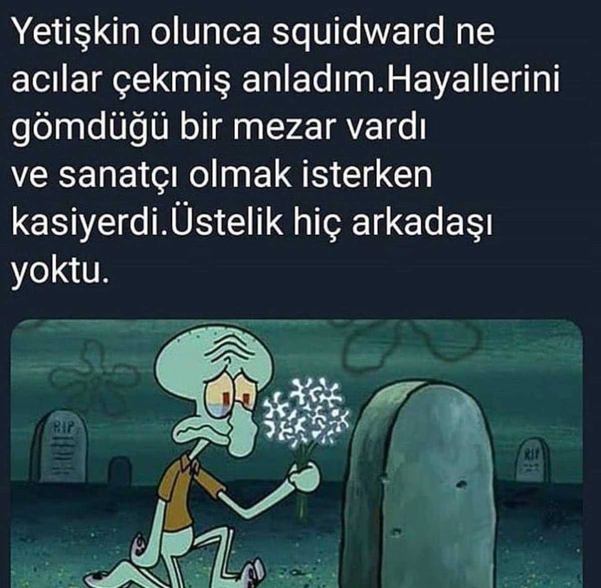 melissayildizz's tweet photo. Bir sigara yakıyorum squidward için https://t.co/Msj5eD7PkJ