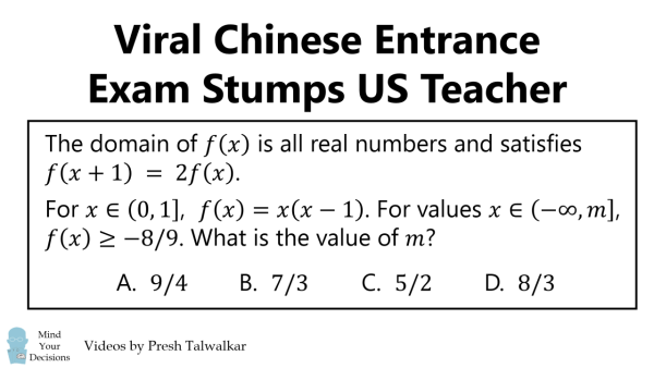 BinaryChallenge's tweet image. Chinese Test Question Stumps US Teachers And Goes Viral bit.ly/2KtJ58F
via @preshtalwalkar #math #puzzle