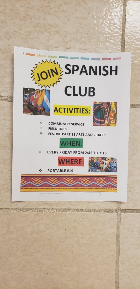 Join Spanish club!!
#Hispanic #SRHS <a href="/SamRayburn_HS/">Sam Rayburn High School</a>