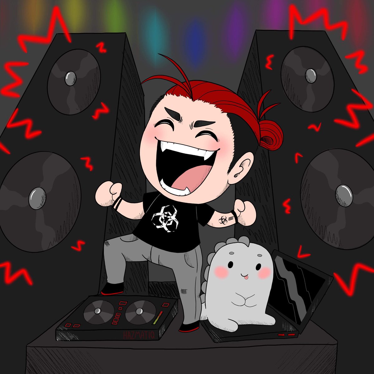 FizzeePopShop's tweet photo. I had the honor of working on more art for @_hazmatiq_ to help celebrate his new mix out on MixCloud! Please help me in supporting this little gremlin 🖤
#edmmusic #edm #dj #djhazmatiq #hazmatiq #convention #rave #conventionrave
#art #artist #artistsofinstagram #commission https://t.co/9diXPawPe9