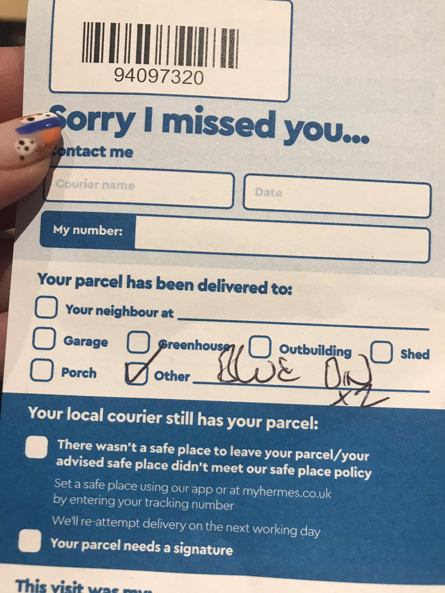 alixmccurry's tweet photo. @ASOS_HeretoHelp hello! at what point is it acceptable for your courier to sign for a parcel in my name when I’m not even in, and put it in a “safe place”, being my wheelie bin?!! @Hermesparcels https://t.co/SkRDZx4oj5