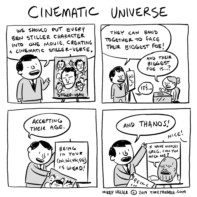 i drew a comic about a cinematic universe 