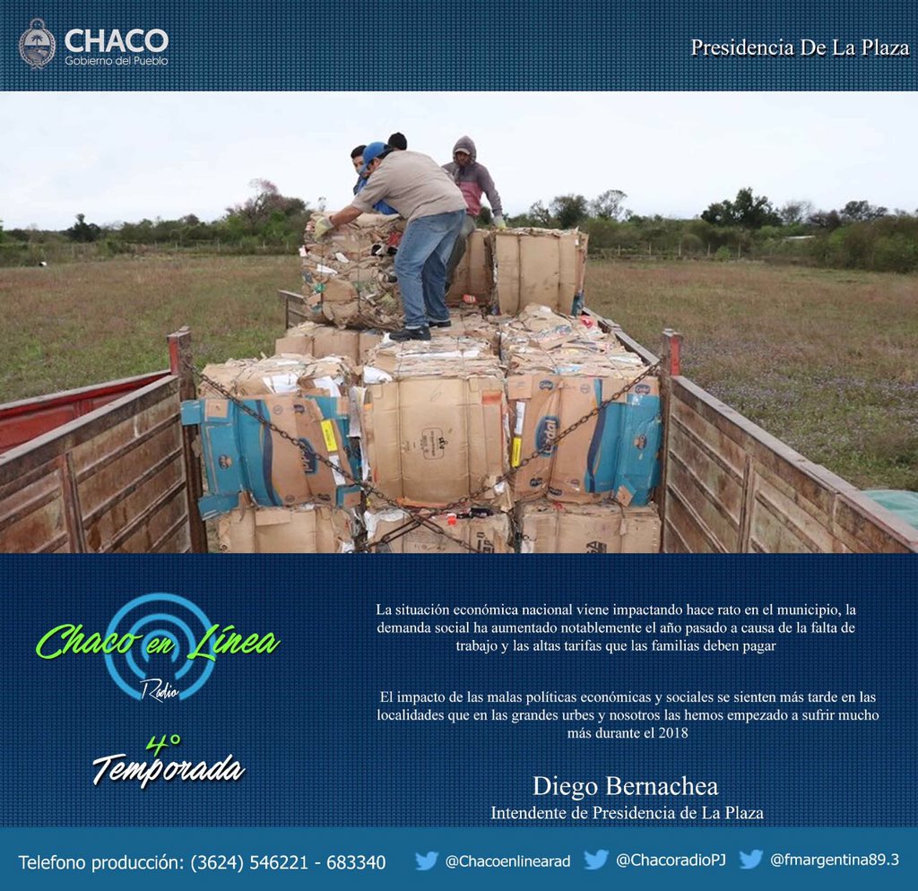 chacoenlinearad's tweet photo. Esto nos dijo el intendente de Presidencia de La Plaza, @diegobernachea 👇
#ChacoEnLineaRadio 📻 https://t.co/WoVQLGQyMT