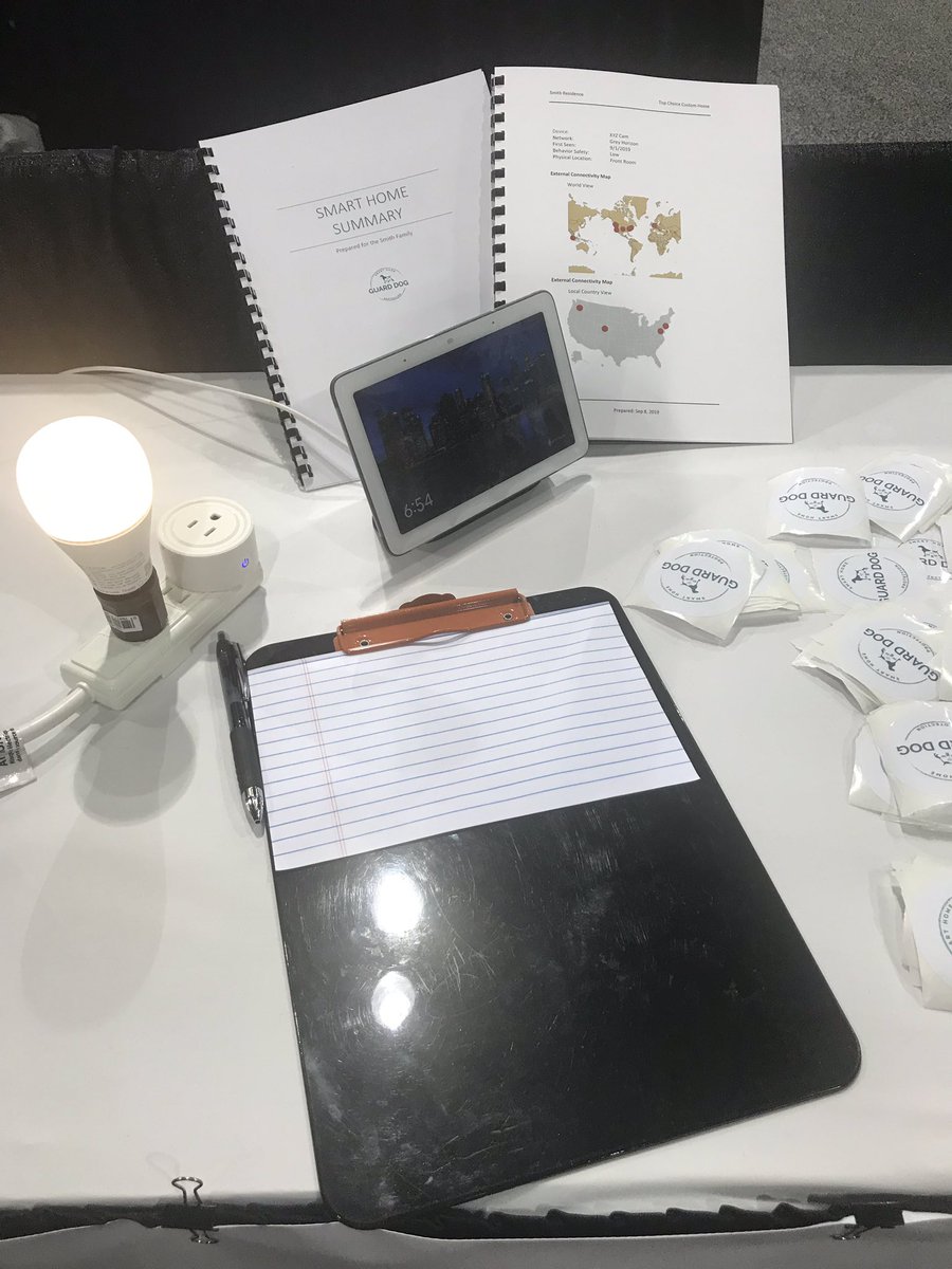 Which Smart device will the hacker find in your #smarthome ?  Let Guard Dog Smart Home Shield protect you. See us at Booth 3455   guarddogtechnologies.com  #CEDIAExpo #CEDIA #iot #homeautomation #cybersecurity #IoTSecurity #tech #gadget <a href="/ce_pro/">CE Pro</a>
