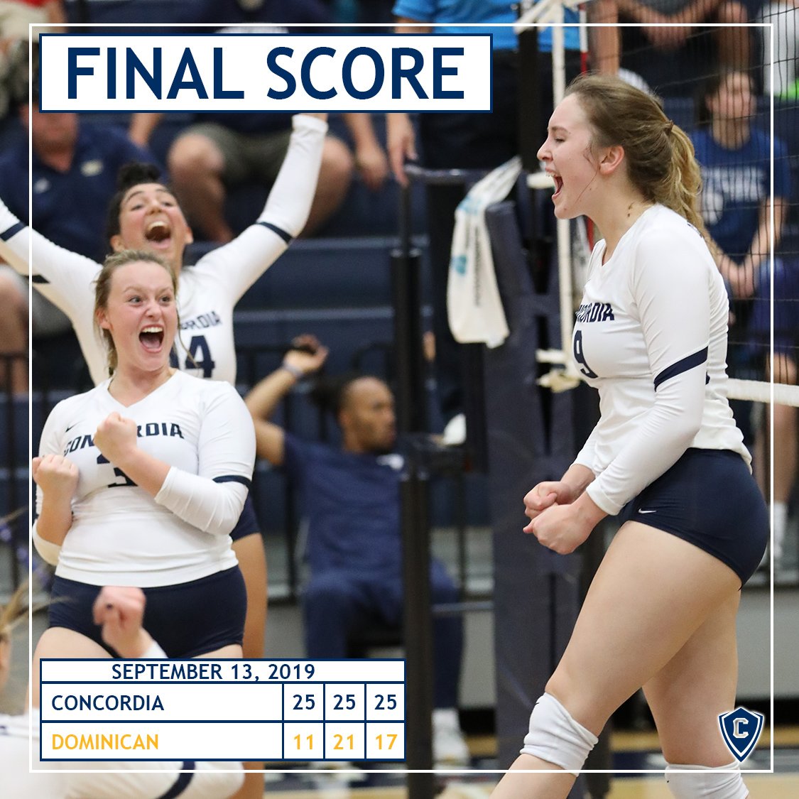 gocugoVB's tweet photo. FINAL | #CavVB takes care of business with a 3-set sweep of Dominican on Friday afternoon.
#GNACVB https://t.co/v1pZHVitvX