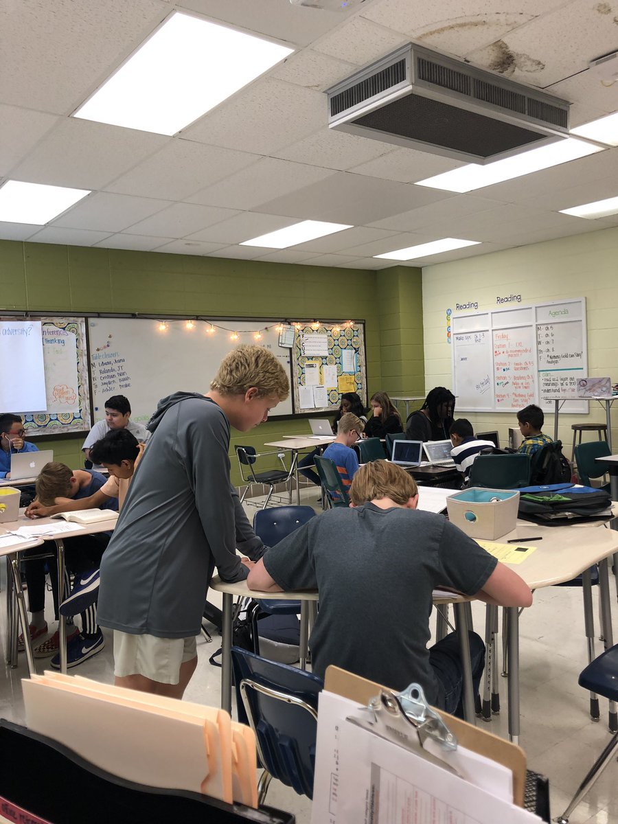 clawrence_ams's tweet photo. Station teaching using the Outsiders and poetry analysis. Caught this awesome group doing some peer teaching! #amseagles  @amseagles #oneAthens https://t.co/CP5LjVUZb8
