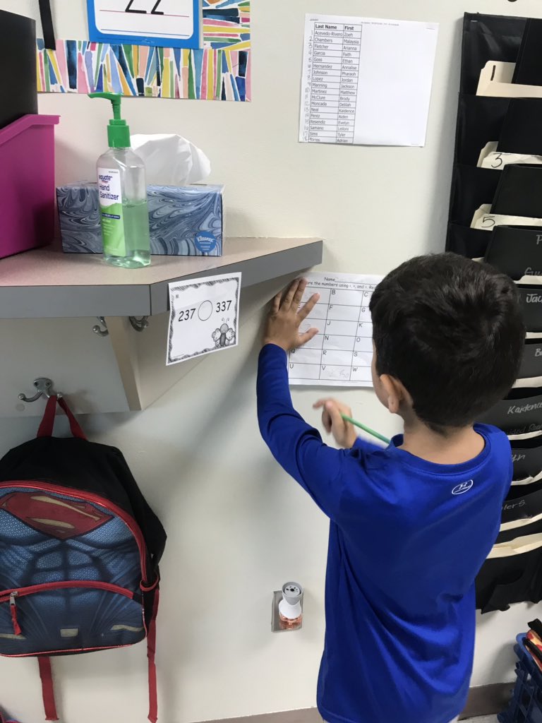 ms__cannon33's tweet photo. We had soo much fun comparing numbers during our musical scoot! 
🕺🏽🎼📝 <, >, = #smithleopards #focusedonthefinishline https://t.co/wtMyr9S8tI