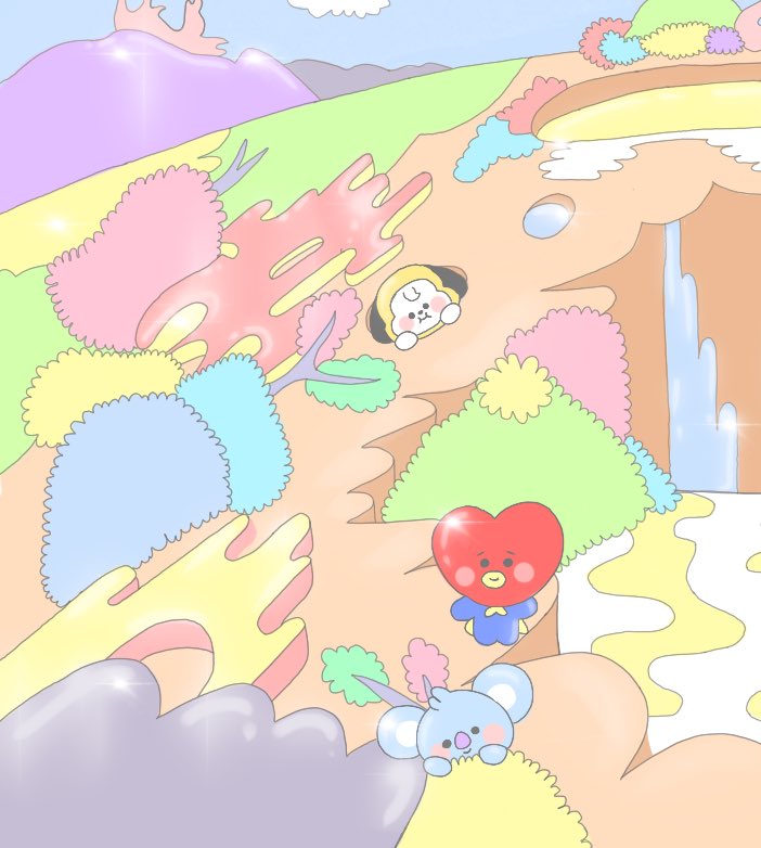 studiosope's tweet image. baby bt21 x hope world #btsfanart 🌱