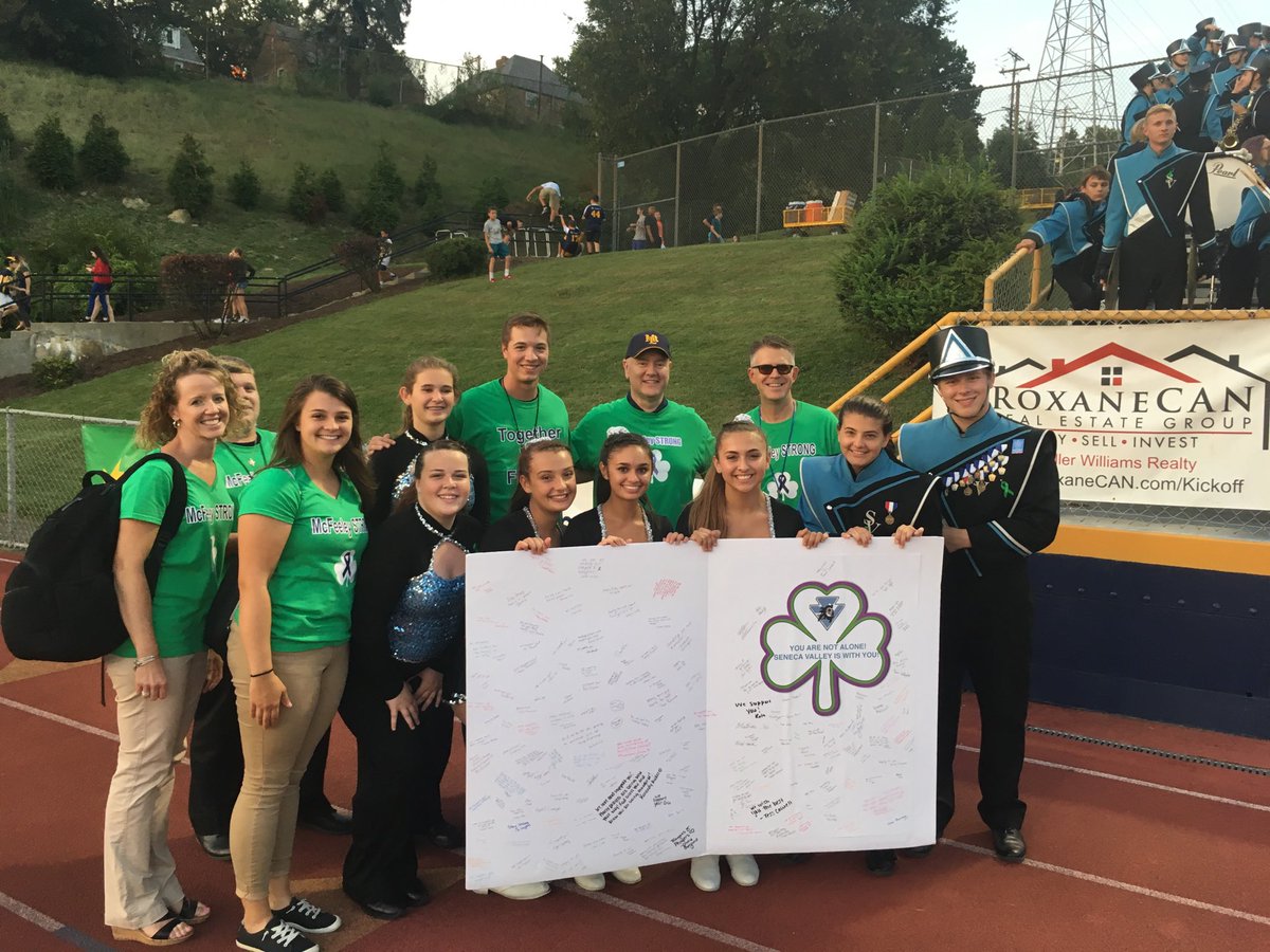 Bigger then a game - thanks to ⁦<a href="/svbands/">Seneca Valley Band</a>⁩ for supporting #mcfeeleystrong!  ⁦<a href="/MTLSD/">MtLebanon SD</a>⁩
