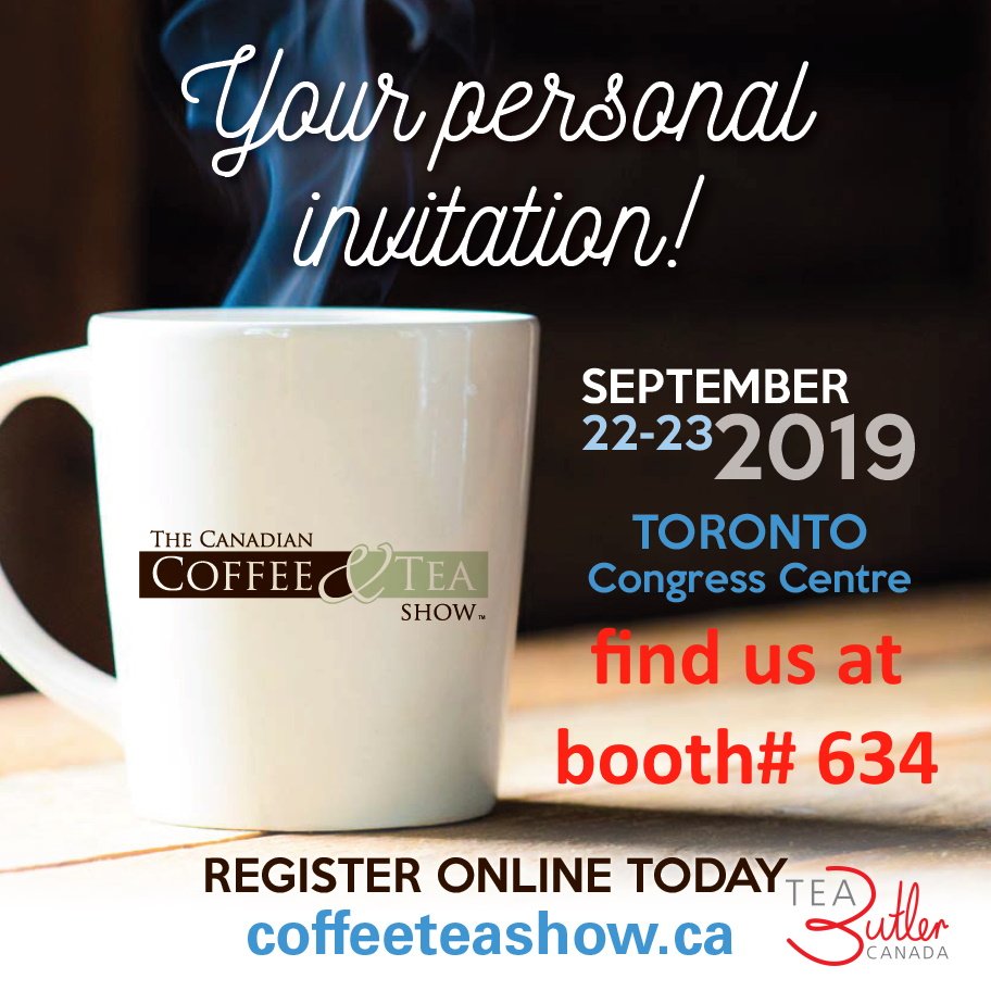 TeaButlerCanada's tweet image. See you at 🍵☕The Canadian Coffee &amp;amp; Tea Show🍵☕ - mailchi.mp/00937b6eef0c/s…
#CoffeeTeaShow