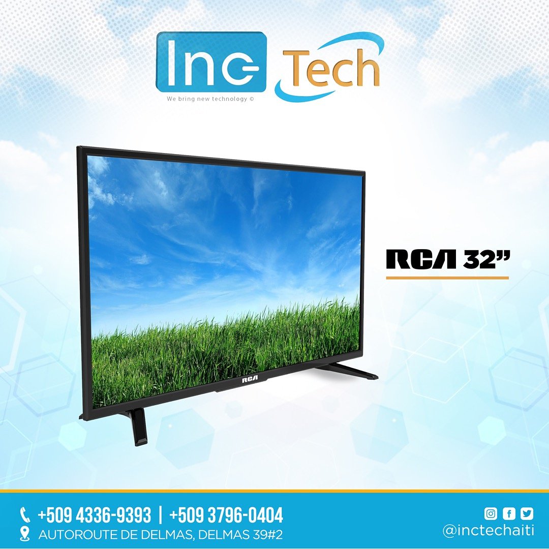 inctechaiti's tweet photo. [TV RCA 32"] is AVAILABLE at INCTECH!
for more information visit us at autoroute de delmas, delmas 39 #2 or Call us.
#pibonpri #TVRCA #inctechliye #teknolojiasenou #inctechaiti https://t.co/reGSLlqv3B