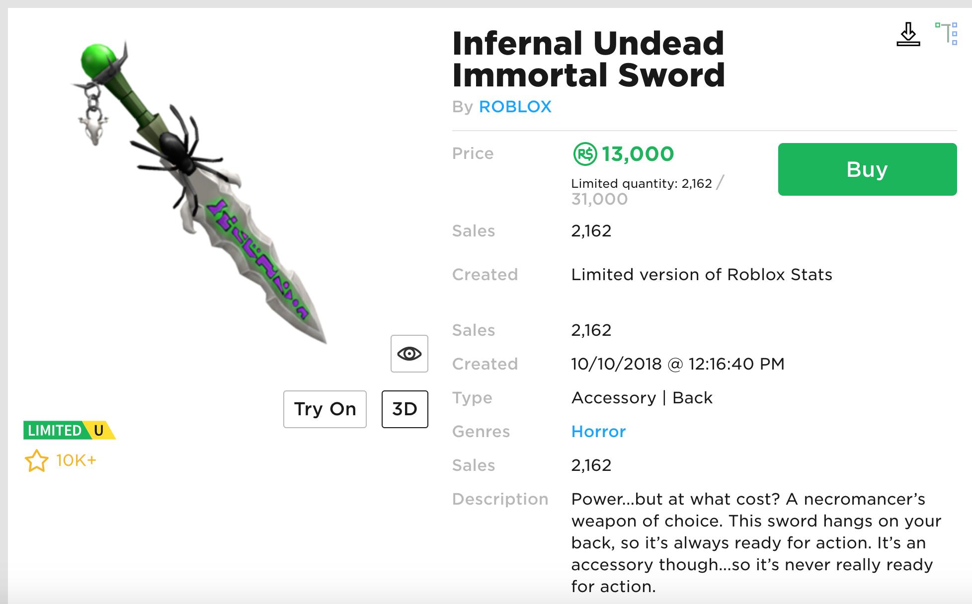 Mas Sur Twitter Konekokittenyt Saying That The Mid Summer Horns Made History But Oh Boi Can T Wait For The Infernal Undead Immortal Sword To Sell Out In Years And The Rainbow - roblox omega sword