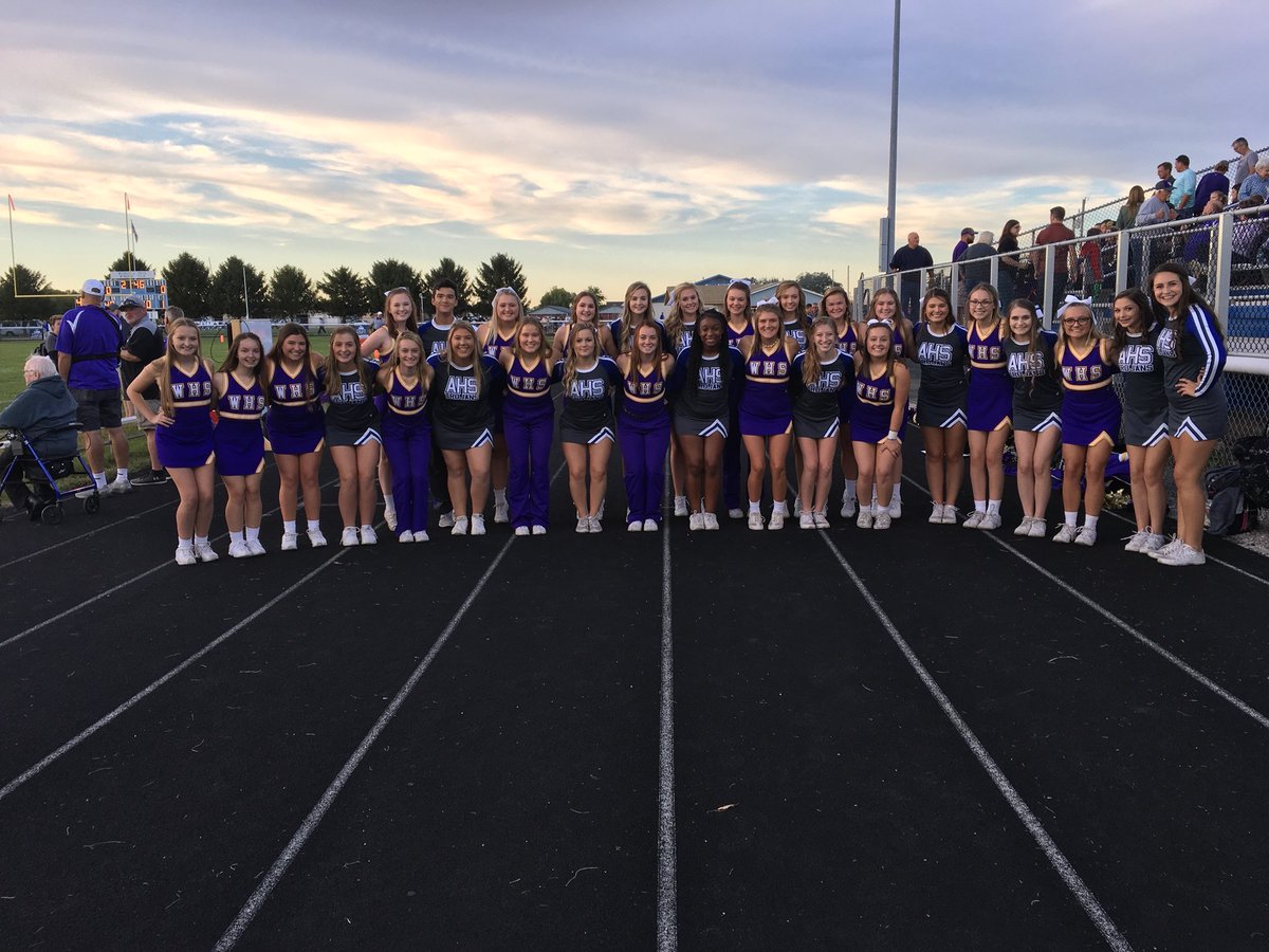 whsbulletscheer's tweet photo. Friday night lights! Bullets and Trojan cheer!! #bulletpride https://t.co/ch5qwcJunw